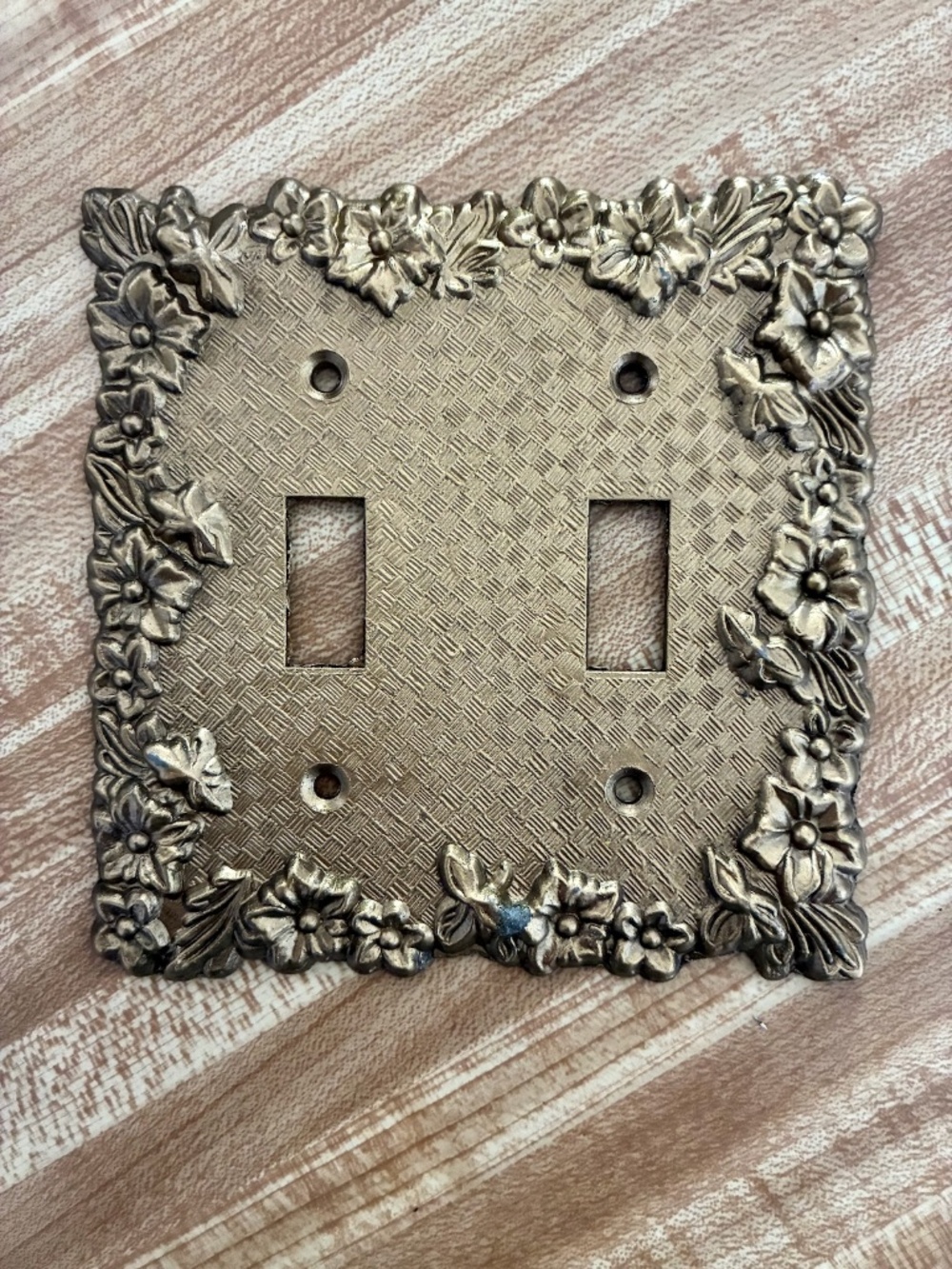 VTG 1960s Switchplate Light Switch Cover Double Switch Plate